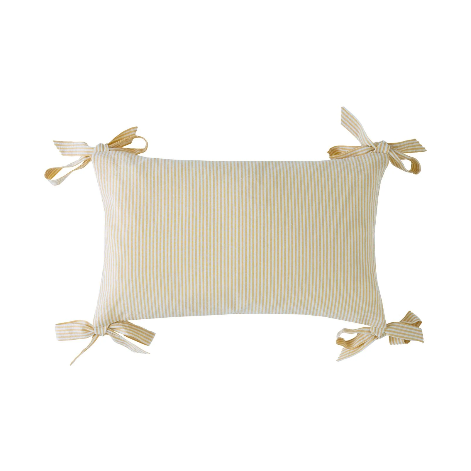 Laura Ashley Flaxley Stripe Yellow Cushion - LAFLAX0242_MAINTILE_FLAXLEY_STRIPE_YELLOW_CUSHION_01.jpg