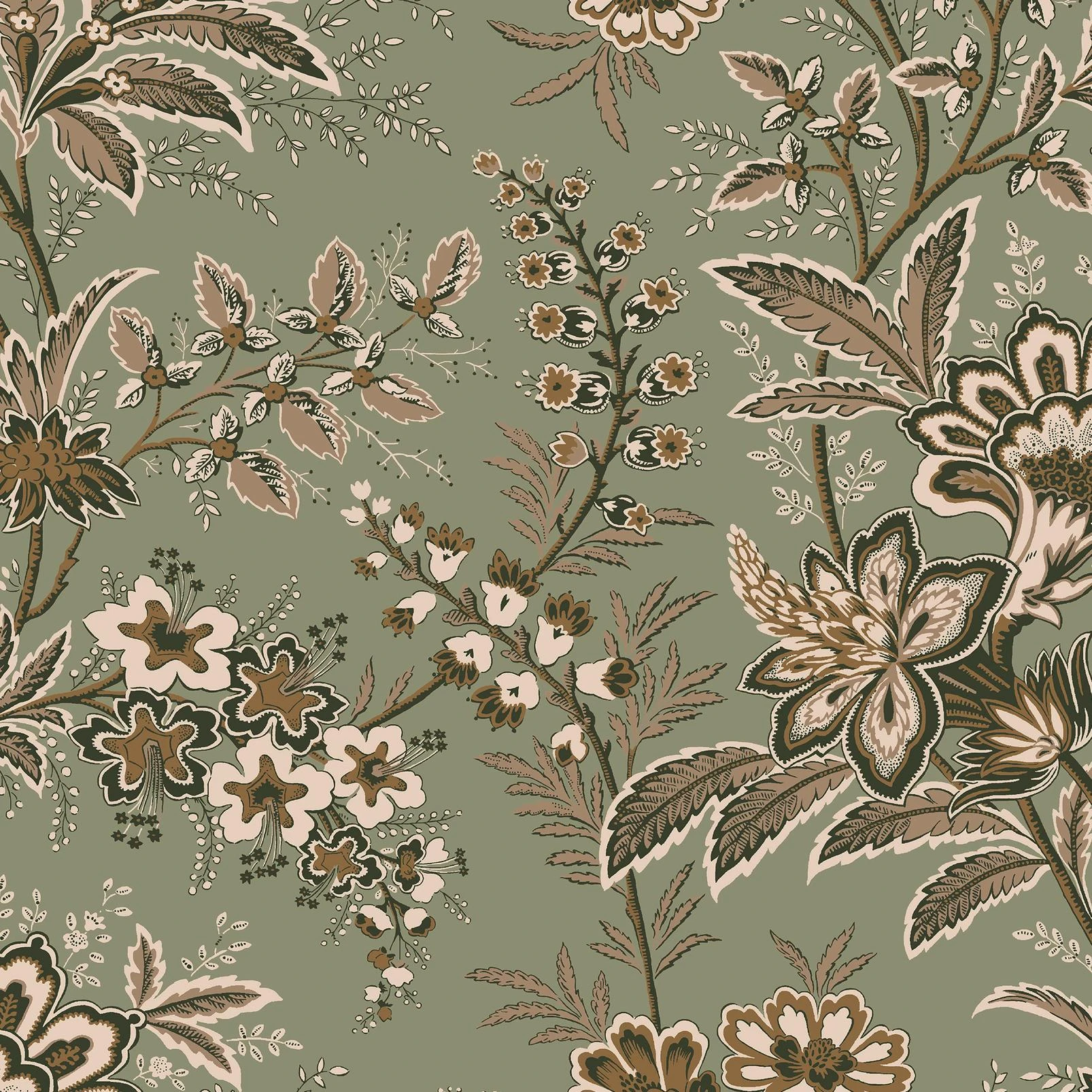 Laura Ashley Marlbrook Sage Green Wallpaper - 146962_TILE_MARLBROOK SAGE GREEN_01.jpg