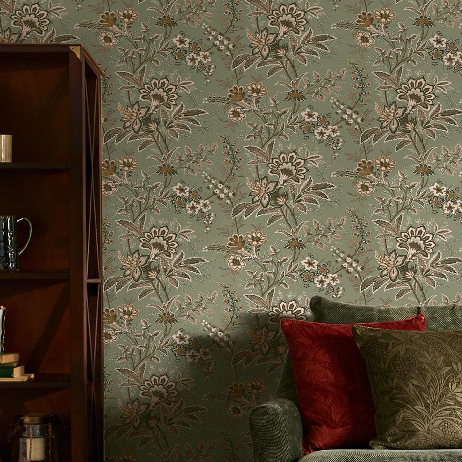 Laura Ashley Marlbrook Sage Green Wallpaper - 146962_ROOMSET_MARLBROOK SAGE GREEN_01.jpg