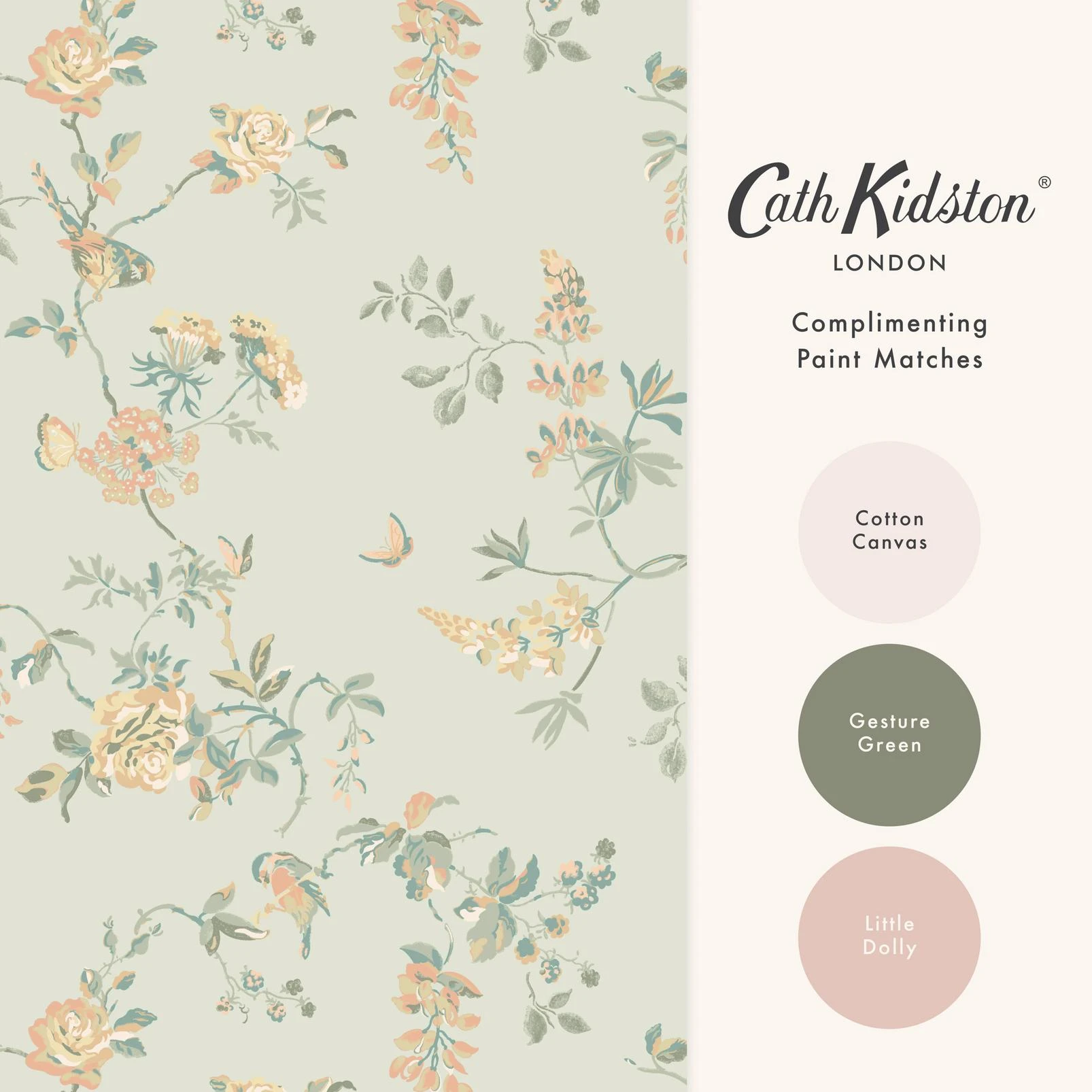 Cath Kidston Birds and Roses Sage Wallpaper - 149143_FLATLAY_BIRDS AND ROSES SAGE_01.jpg