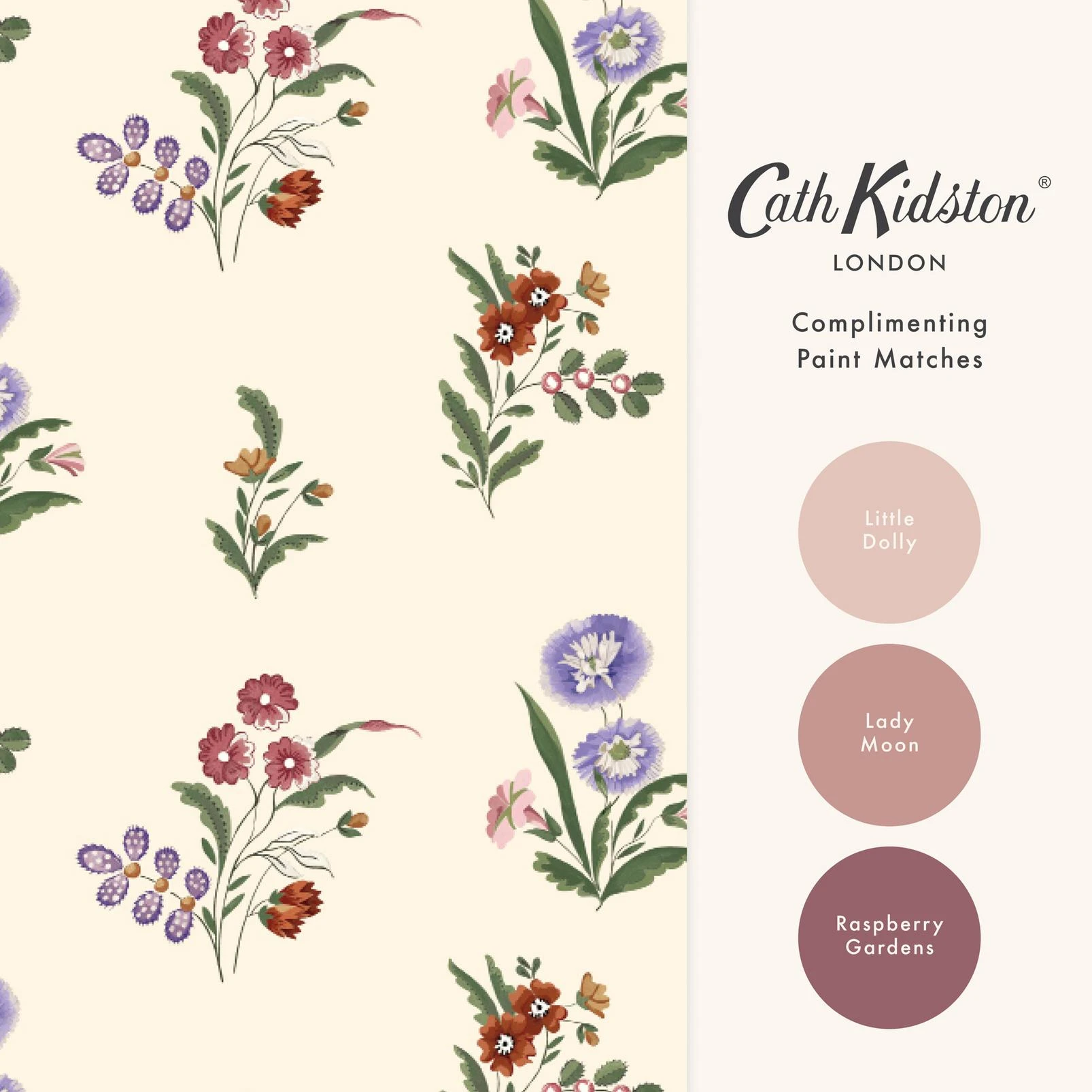Cath Kidston Flutter Bunches Multi Wallpaper - 149121_FLATLAY_FLUTTER BUNCHES MULTI_01.jpg