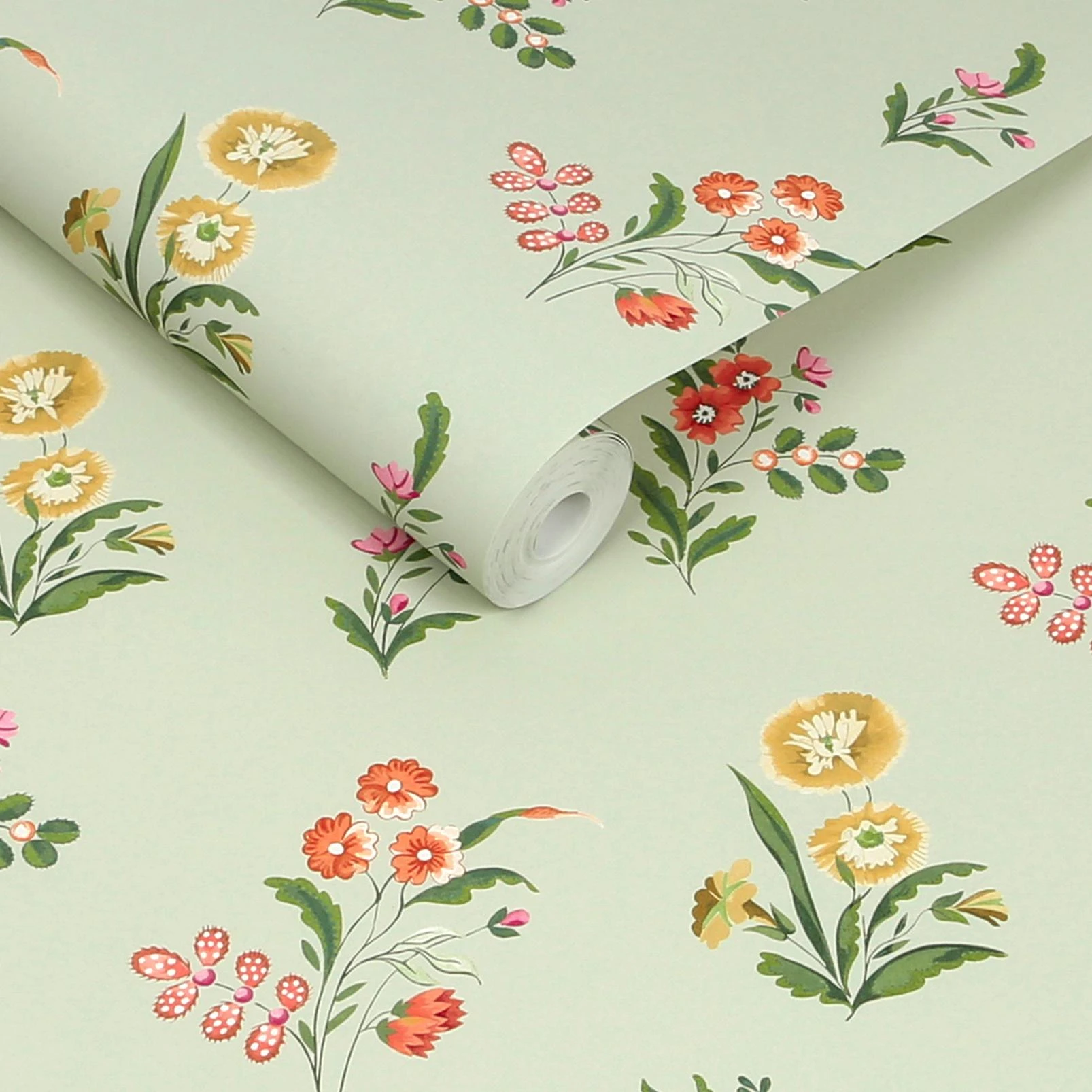 Cath Kidston Flutter Bunches Sage Wallpaper - 149120_ROLLSHOT_FLUTTER BUNCHES SAGE_01.jpg