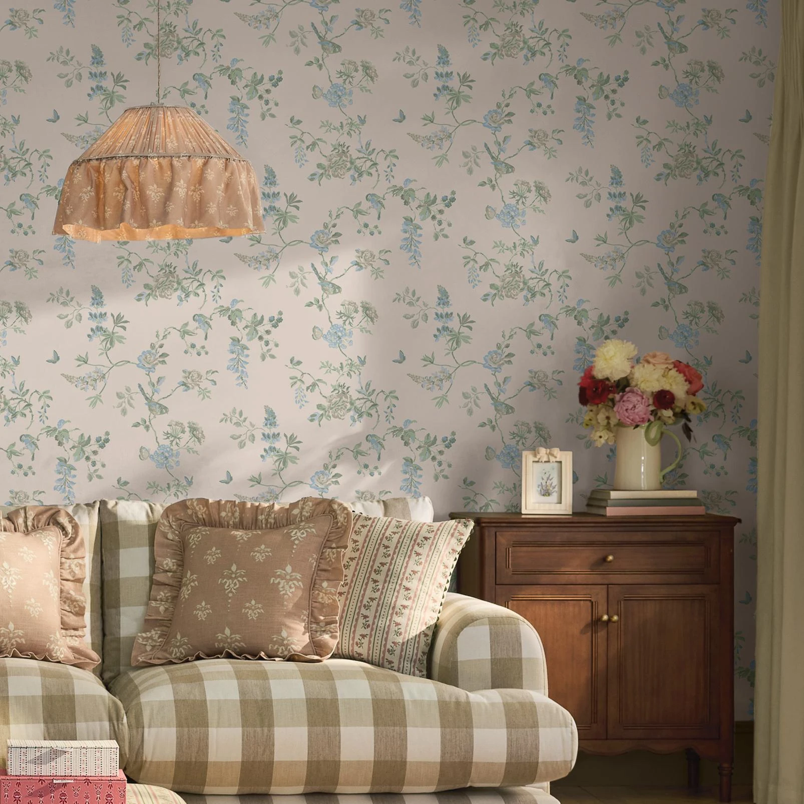 Cath Kidston Birds and Roses Blue Wallpaper - 149144_ROOMSET_BIRDS AND ROSES BLUE_01.jpg