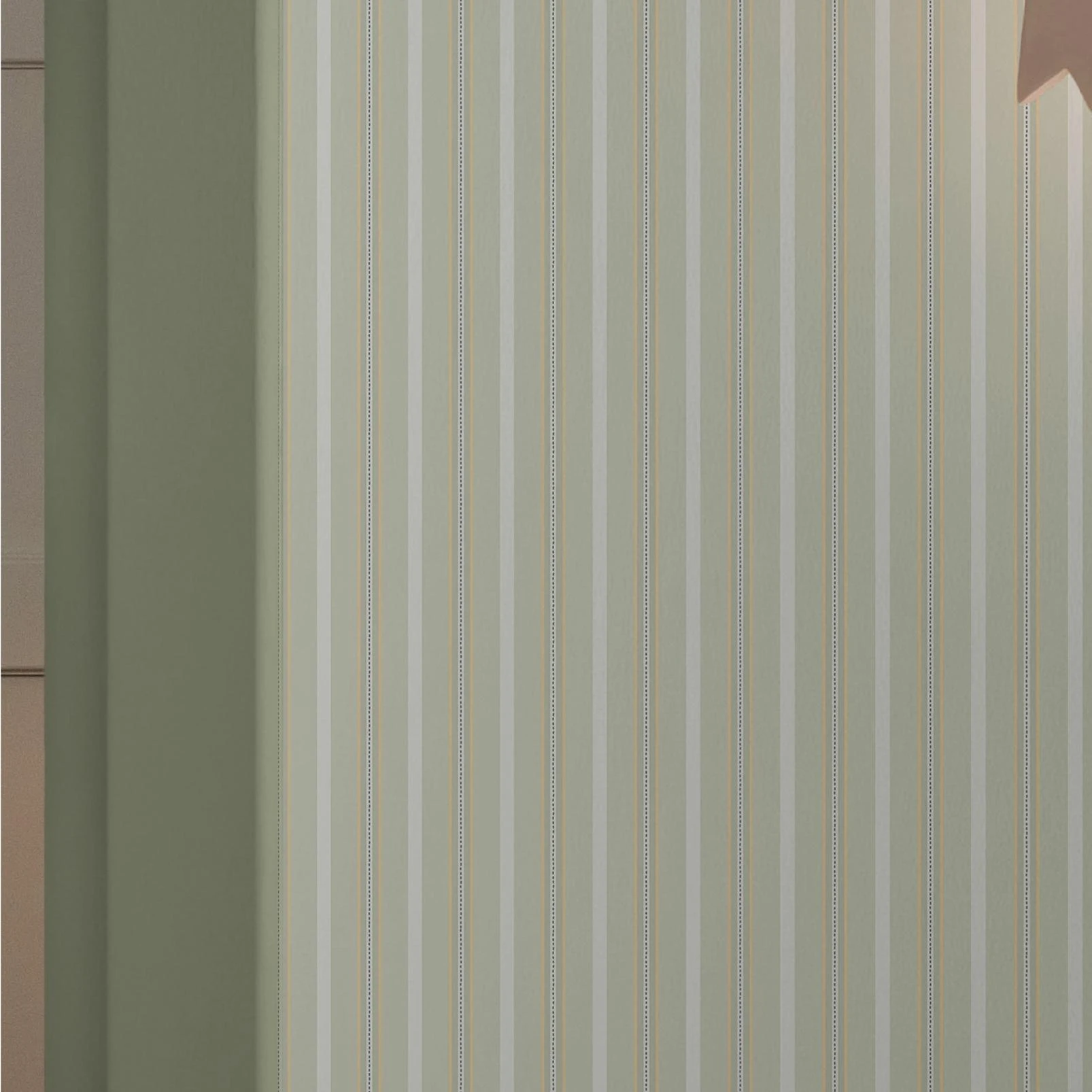 Cath Kidston Stitched Stripe Sage Wallpaper - 149140_ROOMSET_STITCHED STRIPE SAGE_02.jpg