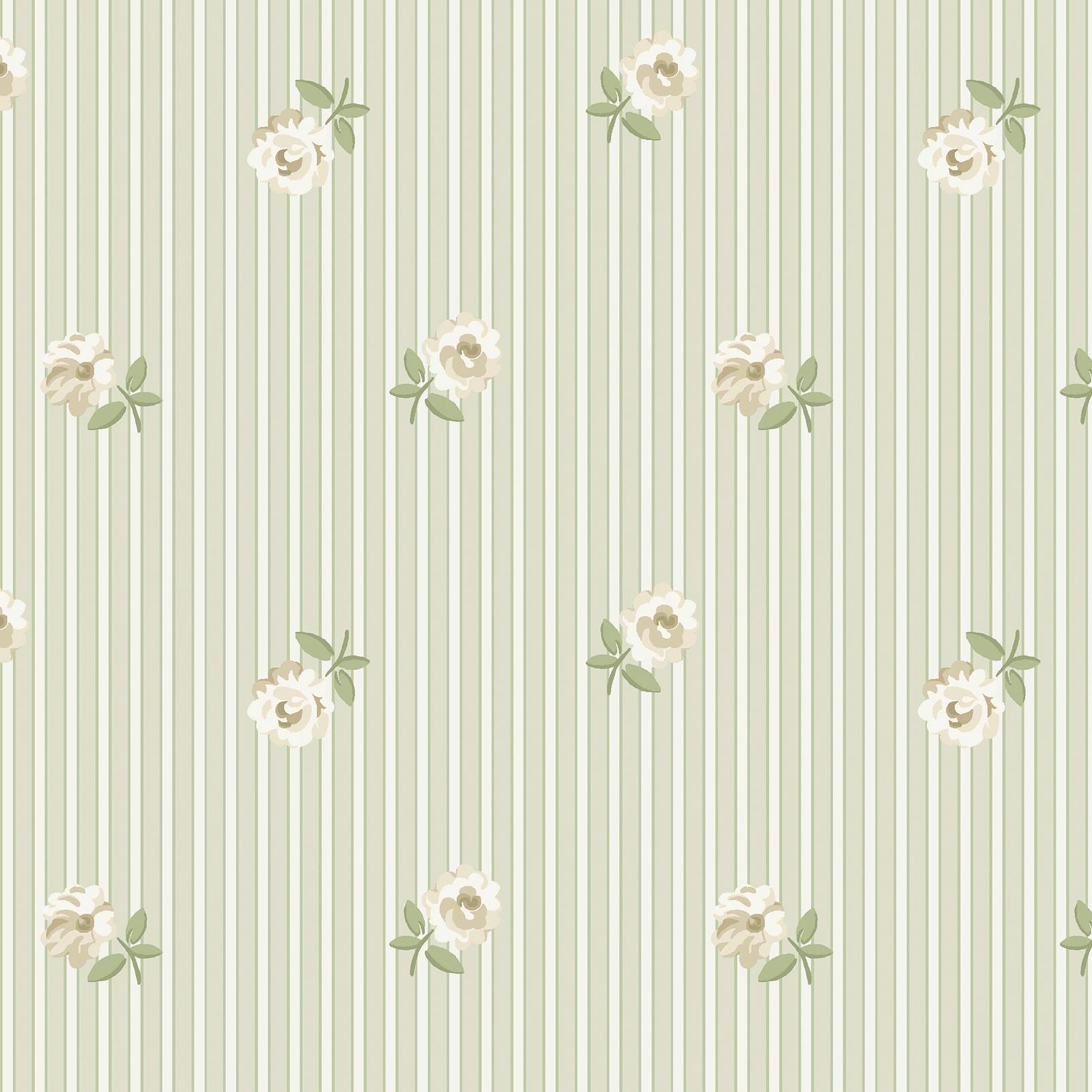Cath Kidston Rose Spaced Stripe Sage Wallpaper - 149132_TILE_ROSE SPACED STRIPE SAGE_01.jpg