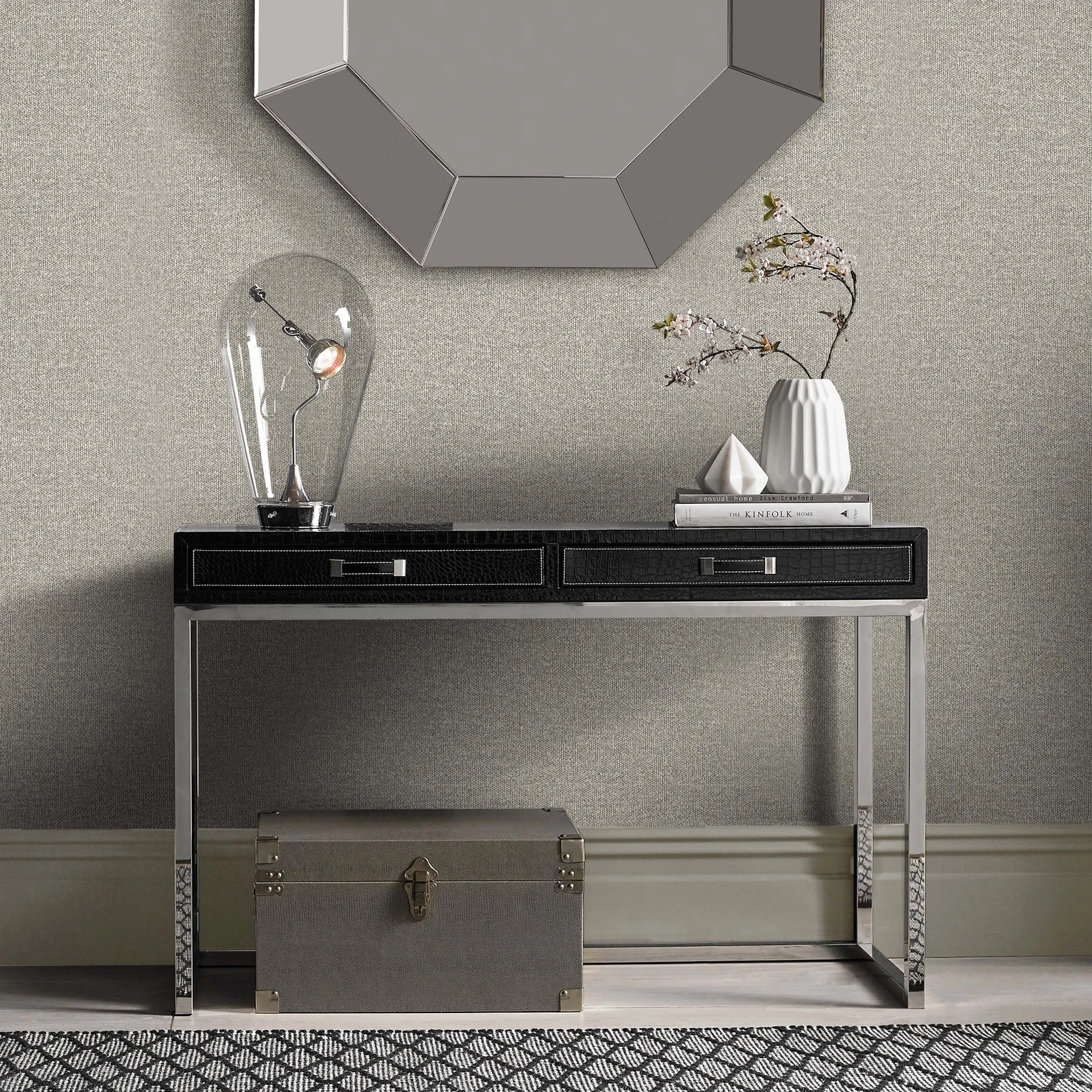 Twill Ecru Wallpaper - 115239_ROOMSET_TWILL ECRU_01.jpg