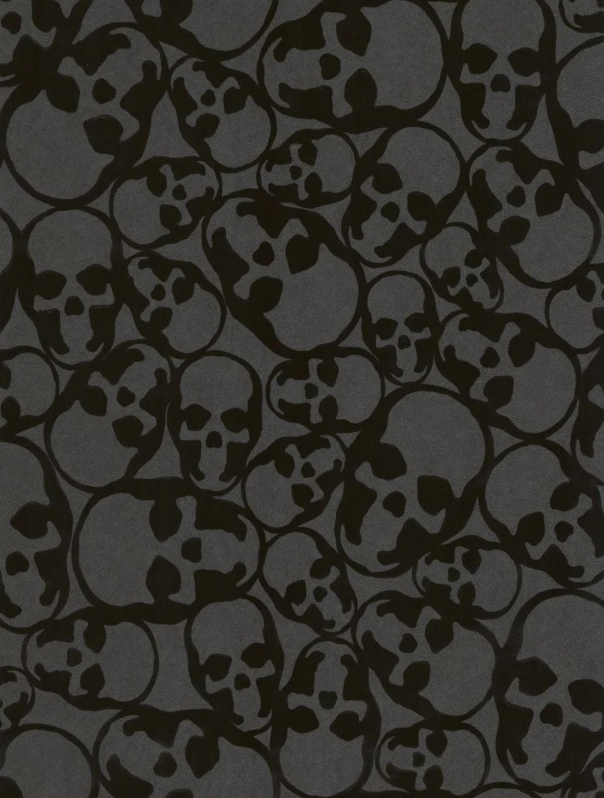 Skulls Flock Black Wallpaper - 19911_TILE_01.jpg