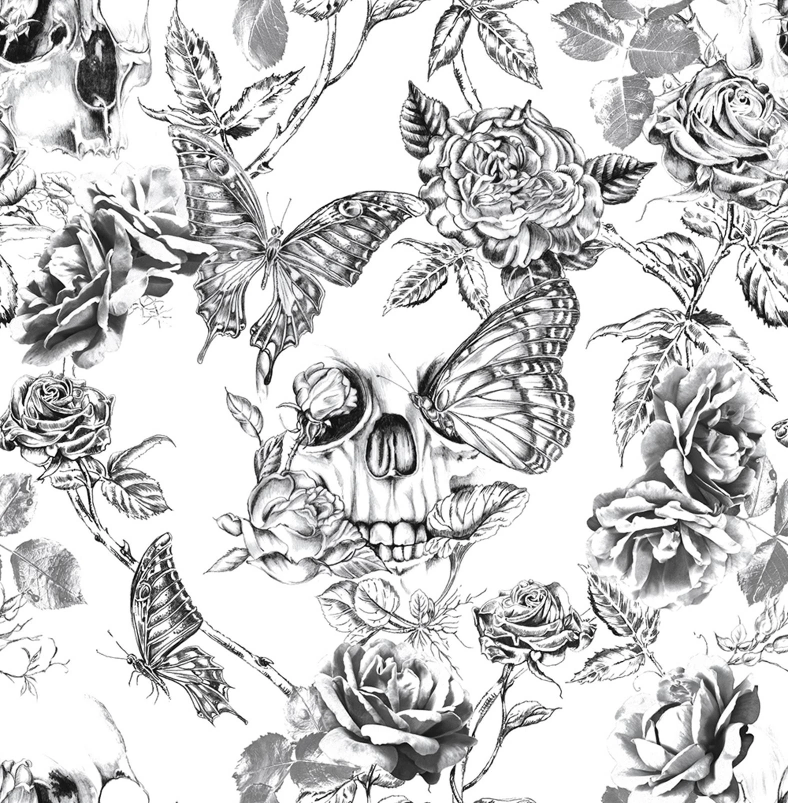 Skull Roses Wallpaper - 104560_TILE_01.jpg