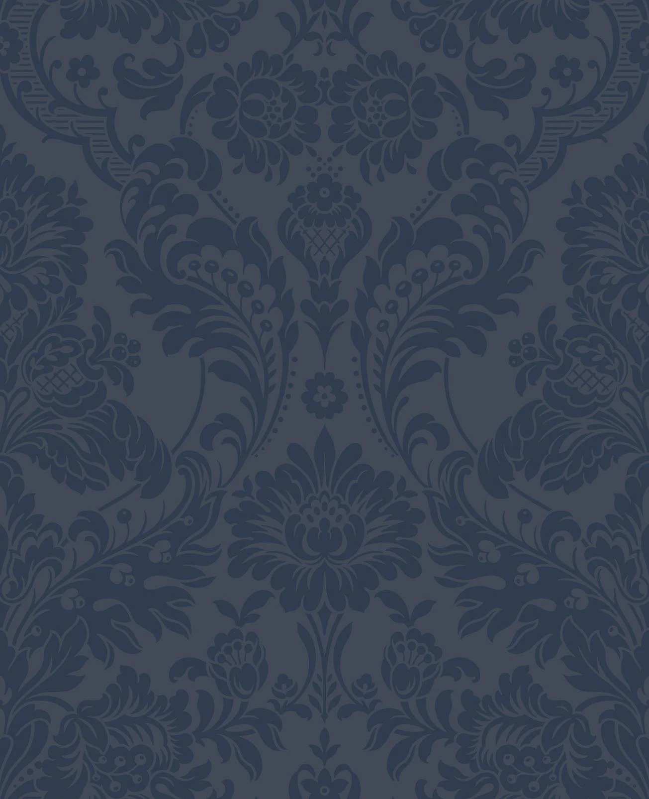 Gothic Damask Flock Cobalt Wallpaper - 104563_TILE_01.jpg