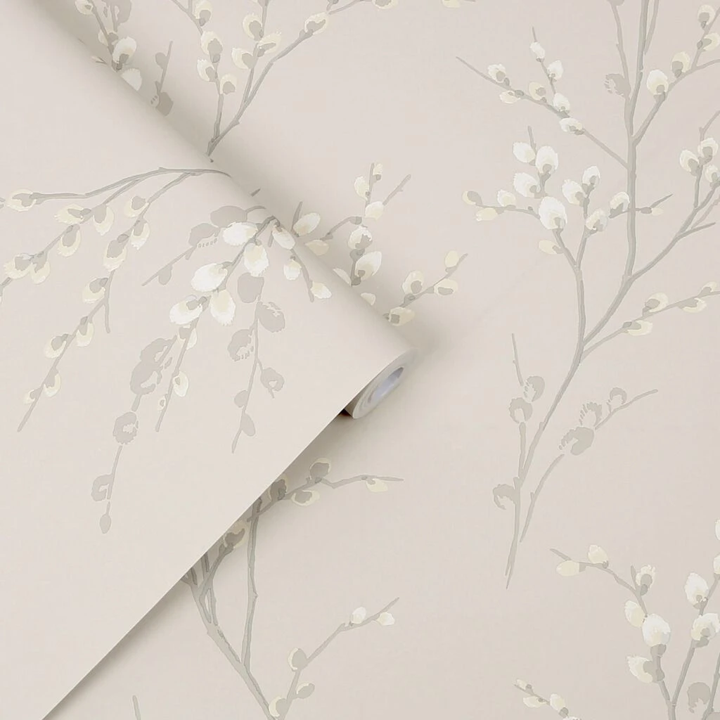 laura ashley pussy willow dove grey wallpaper