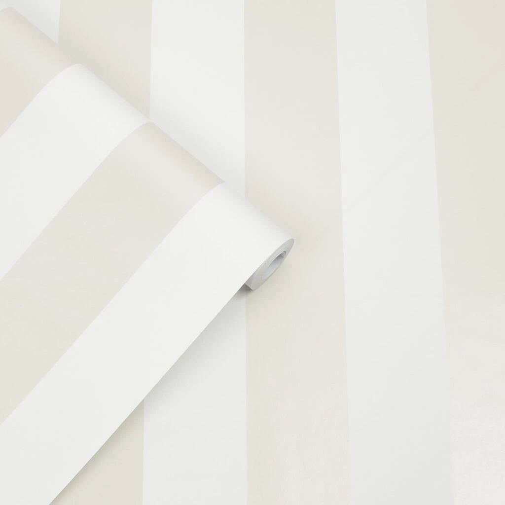 laura ashley lille pearlescent stripe white wallpaper