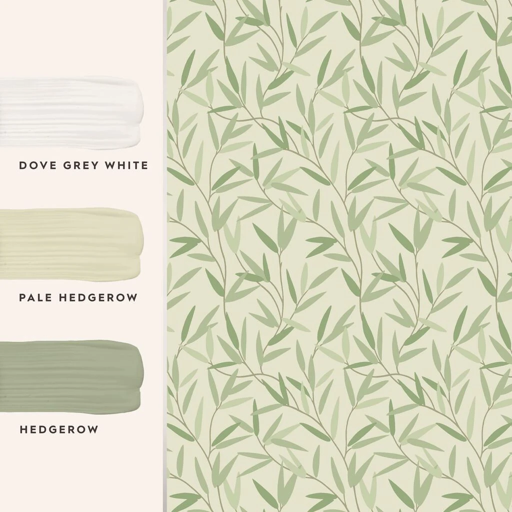 Laura Ashley Willow Leaf Hedgerow Wallpaper