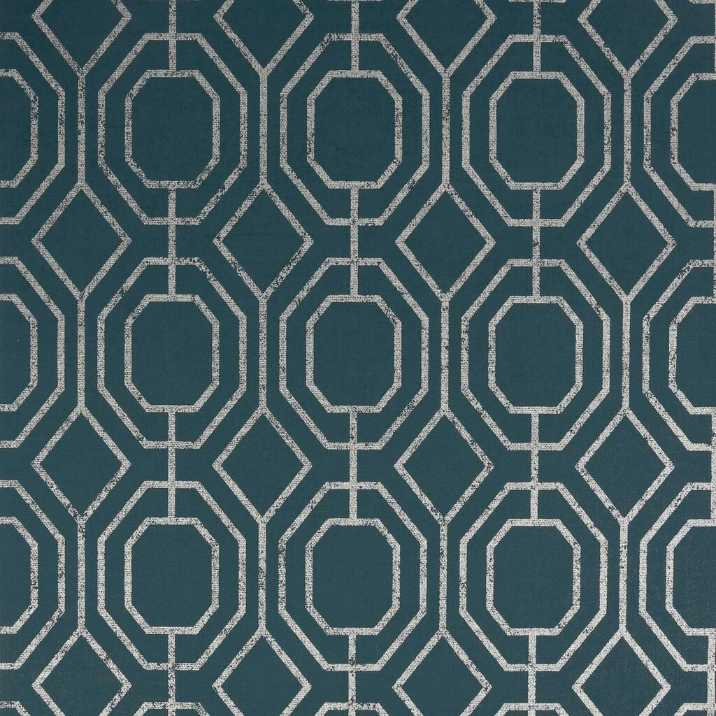 luxe geo teal wallpaper