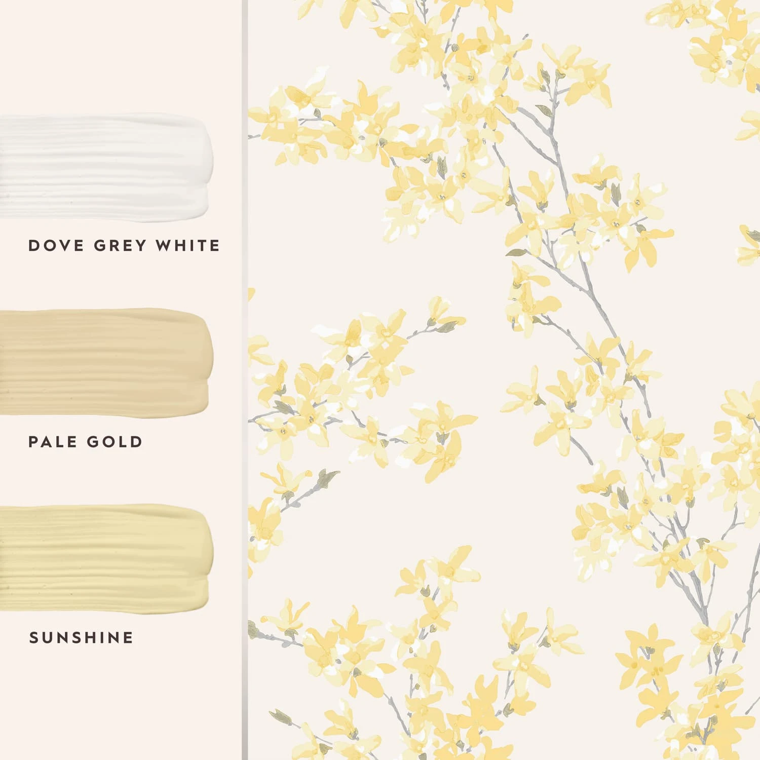Laura Ashley Forsythia Sunshine Wallpaper
