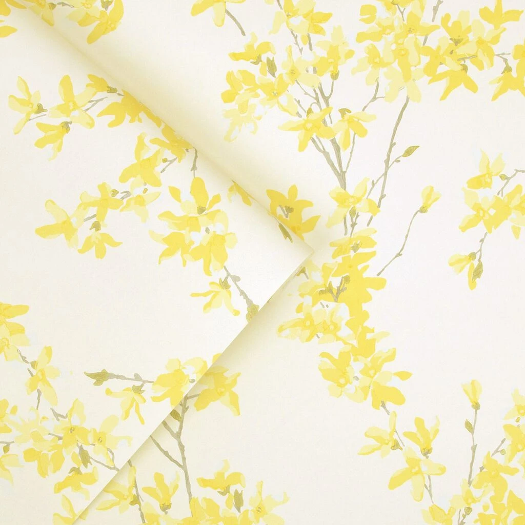 laura ashley forsythia sunshine wallpaper