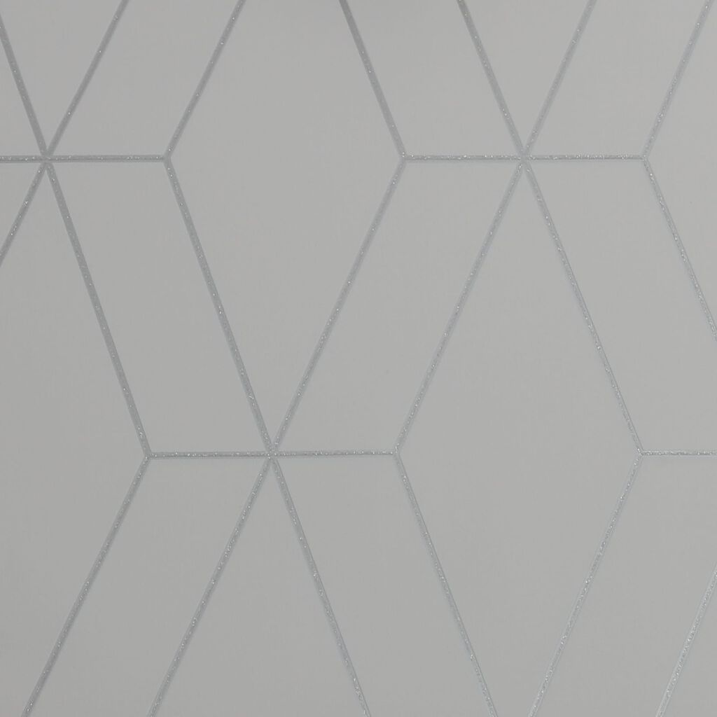 diamond geo grey silver wallpaper