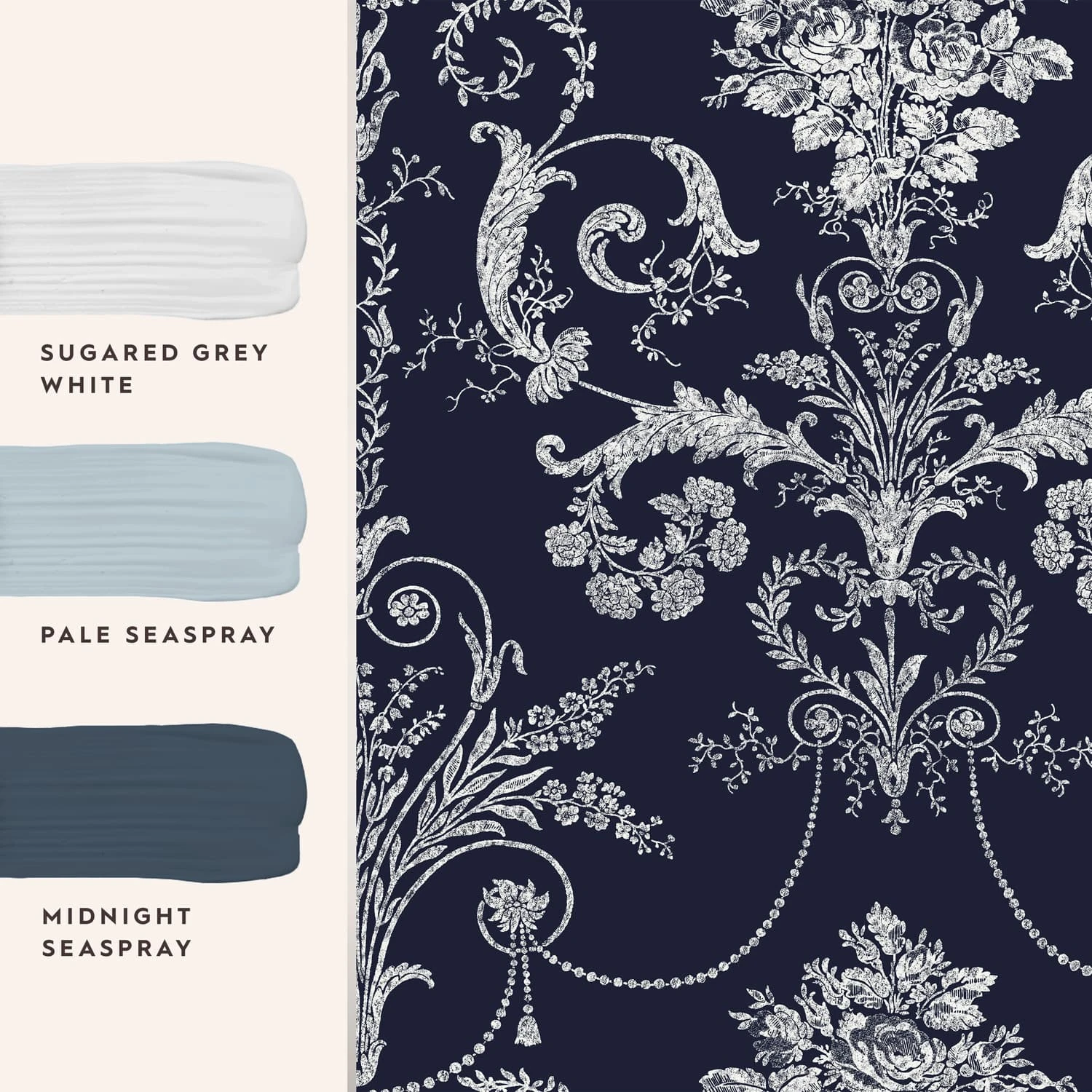Laura Ashley Josette Midnight Wallpaper