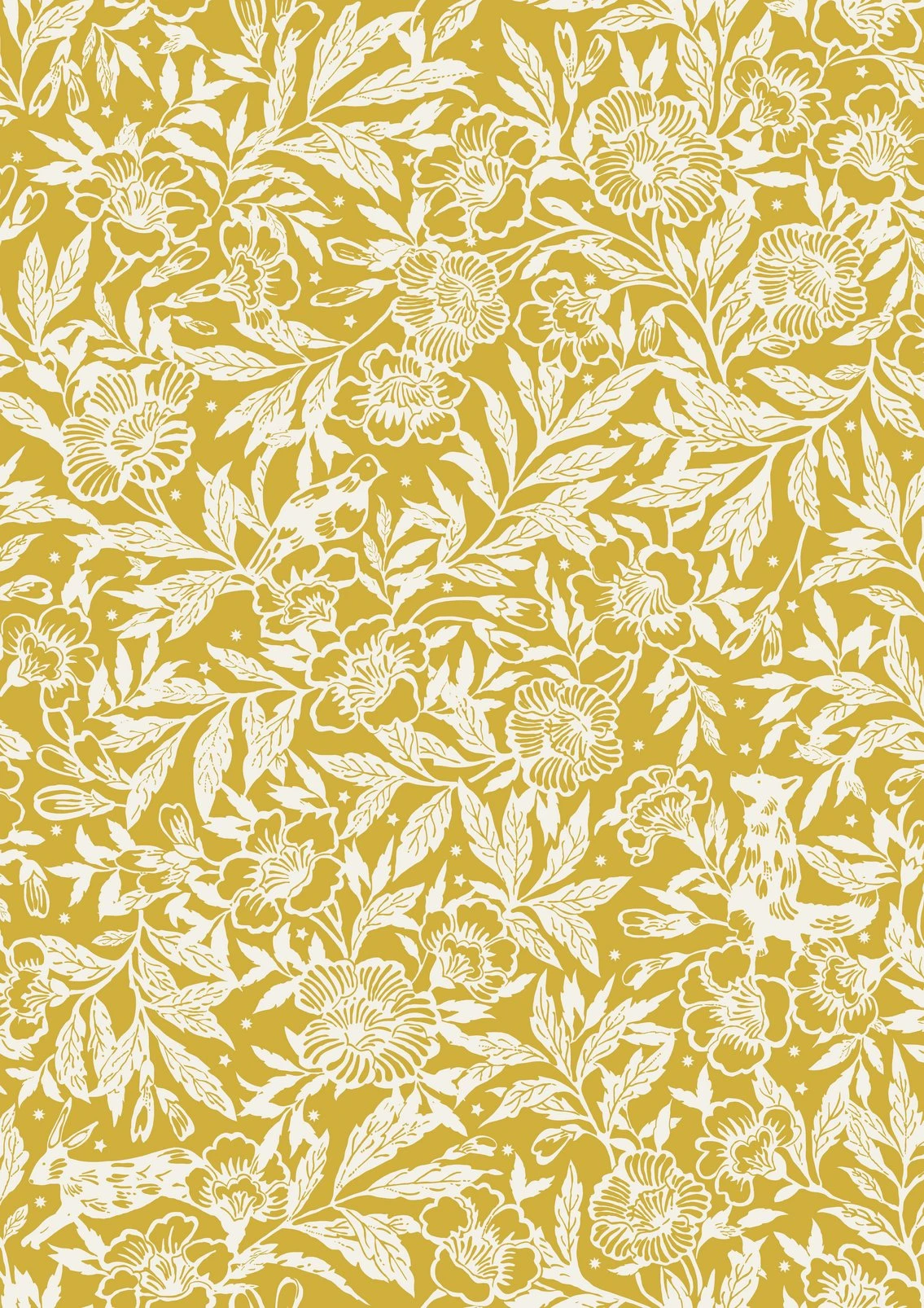 Joules Twilight Ditsy Antique Gold Wallpaper - 118542_TILE_01.jpg