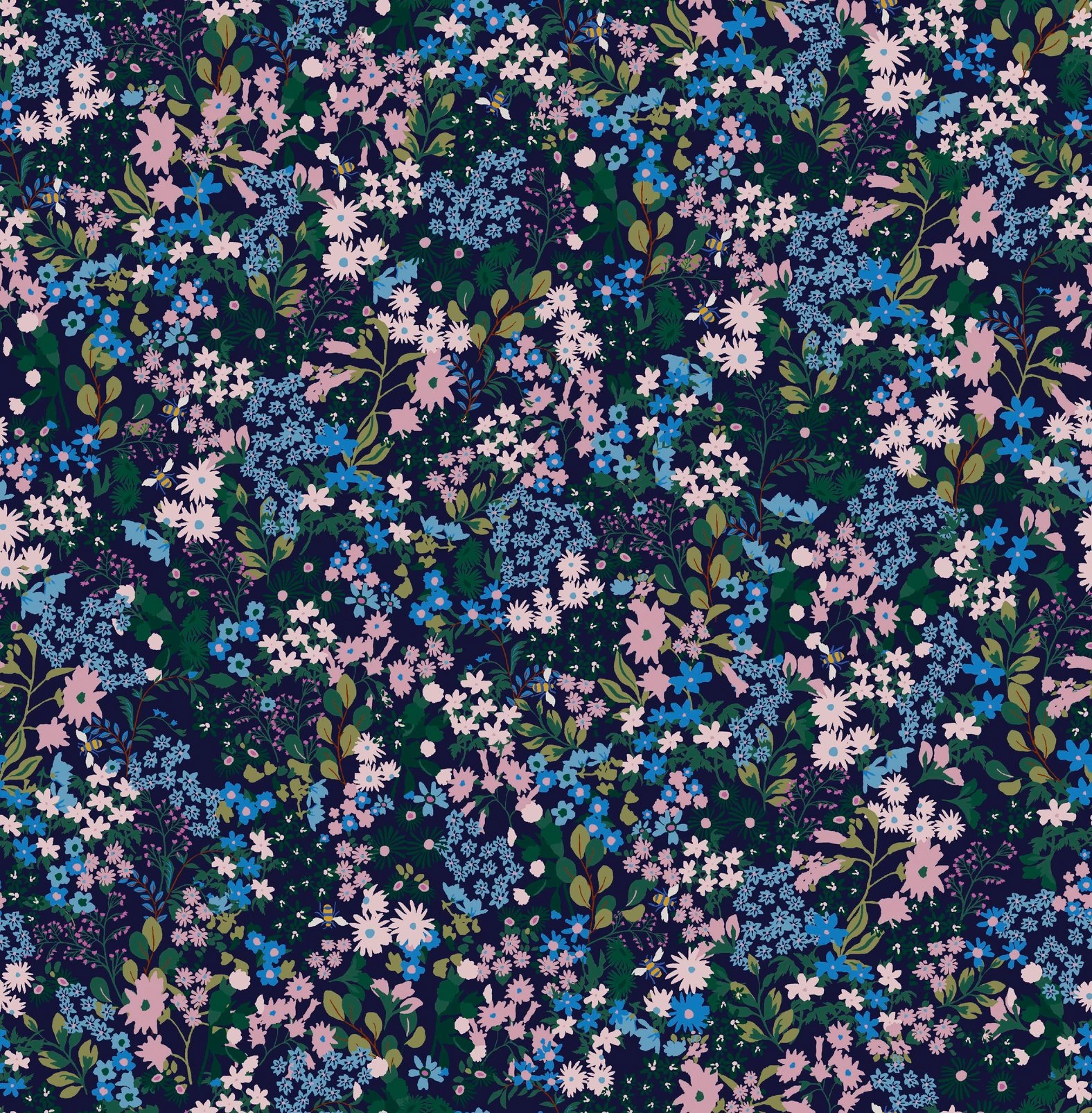 Joules Gilmorton Ditsy Garden Greens Wallpaper - 118570_TILE_01.jpg