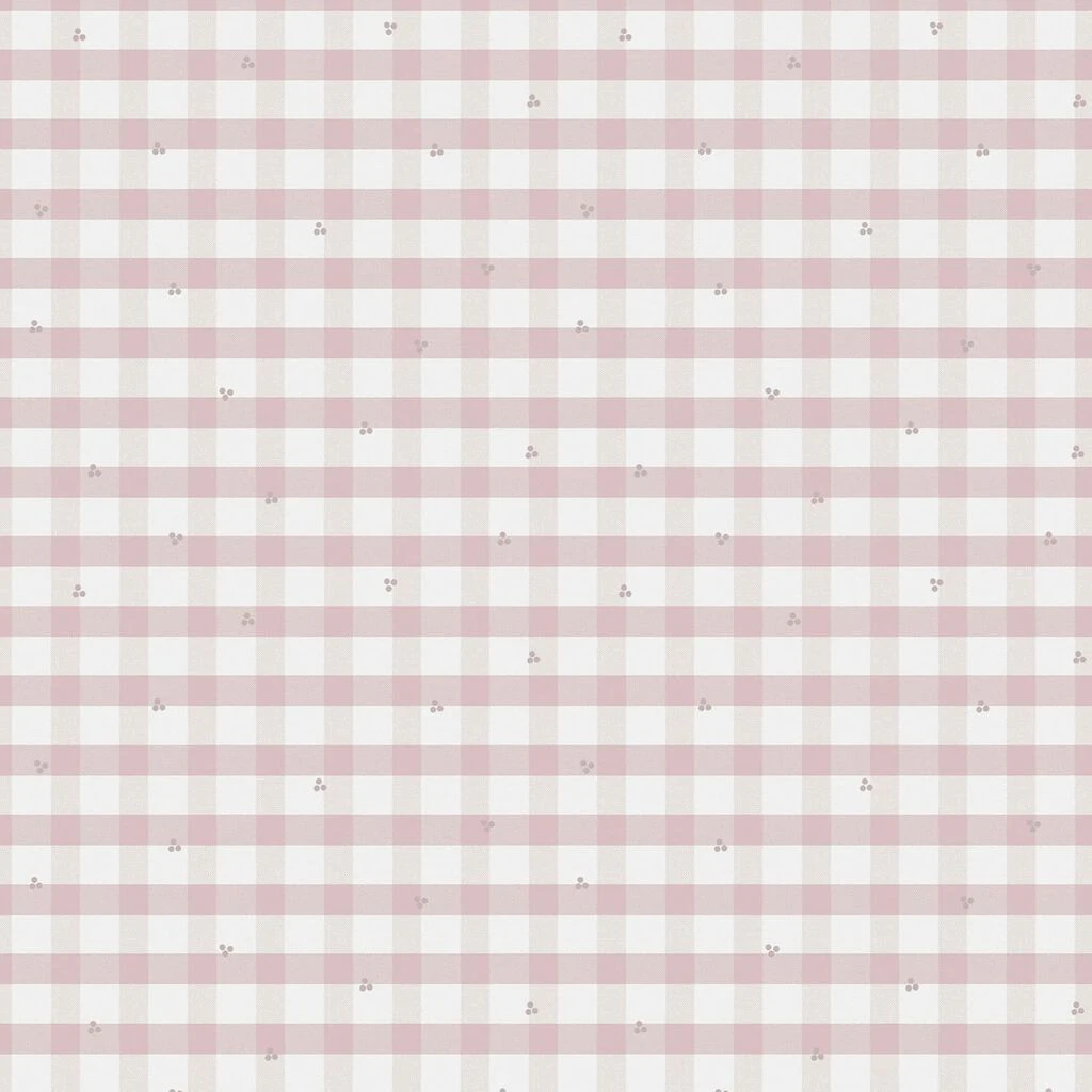 Laura Ashley Gingham Pale Amethyst Purple Wallpaper