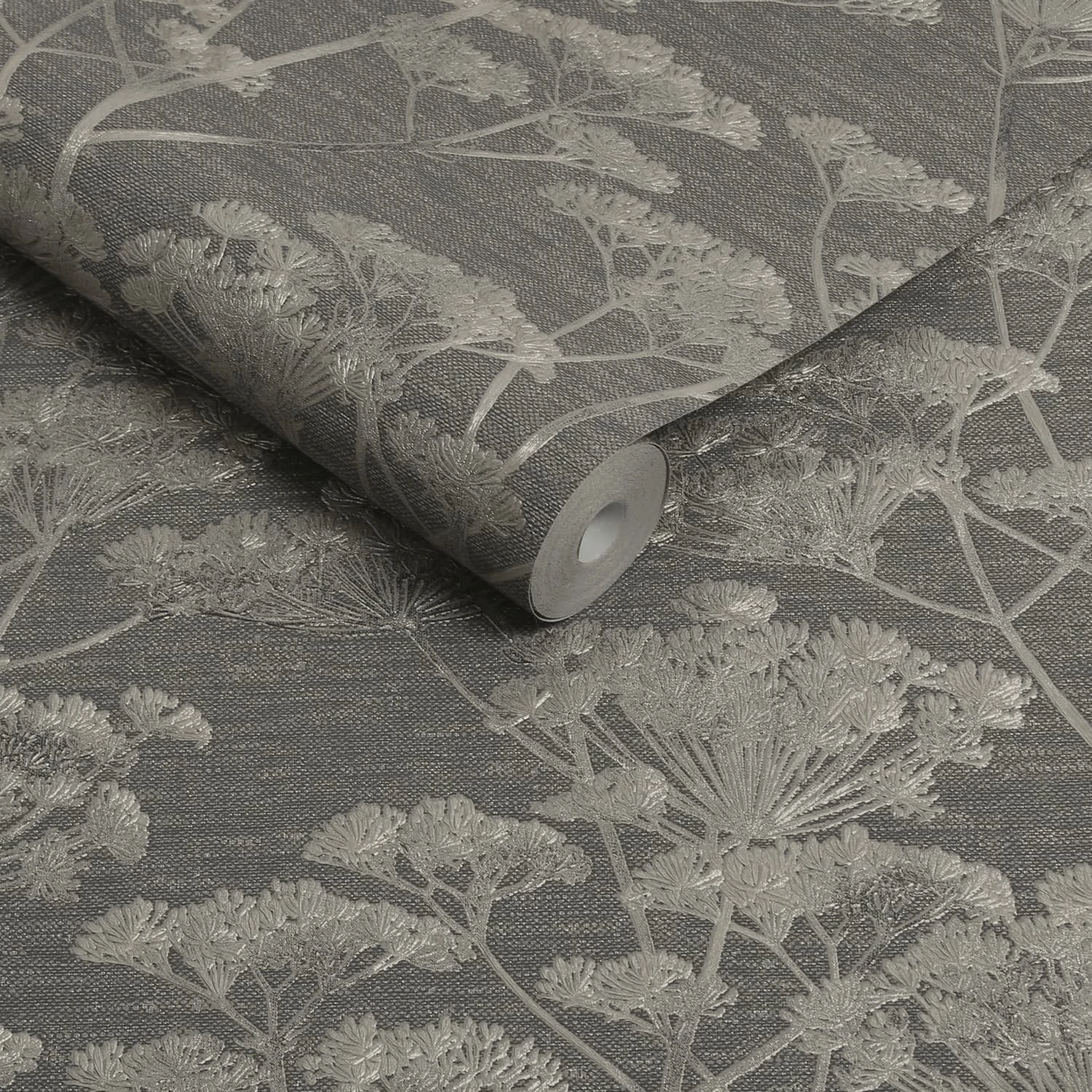 Serene Seedhead Taupe And Gold Wallpaper