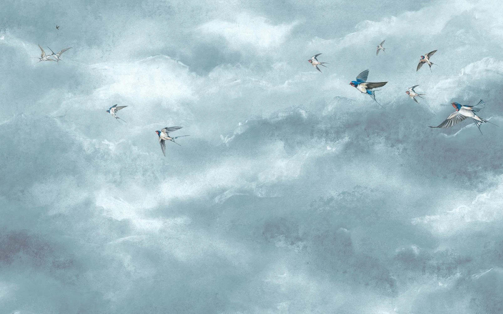 Flight of Swallows Daybreak Bespoke Mural - 117755_MAINTILE_01.jpg