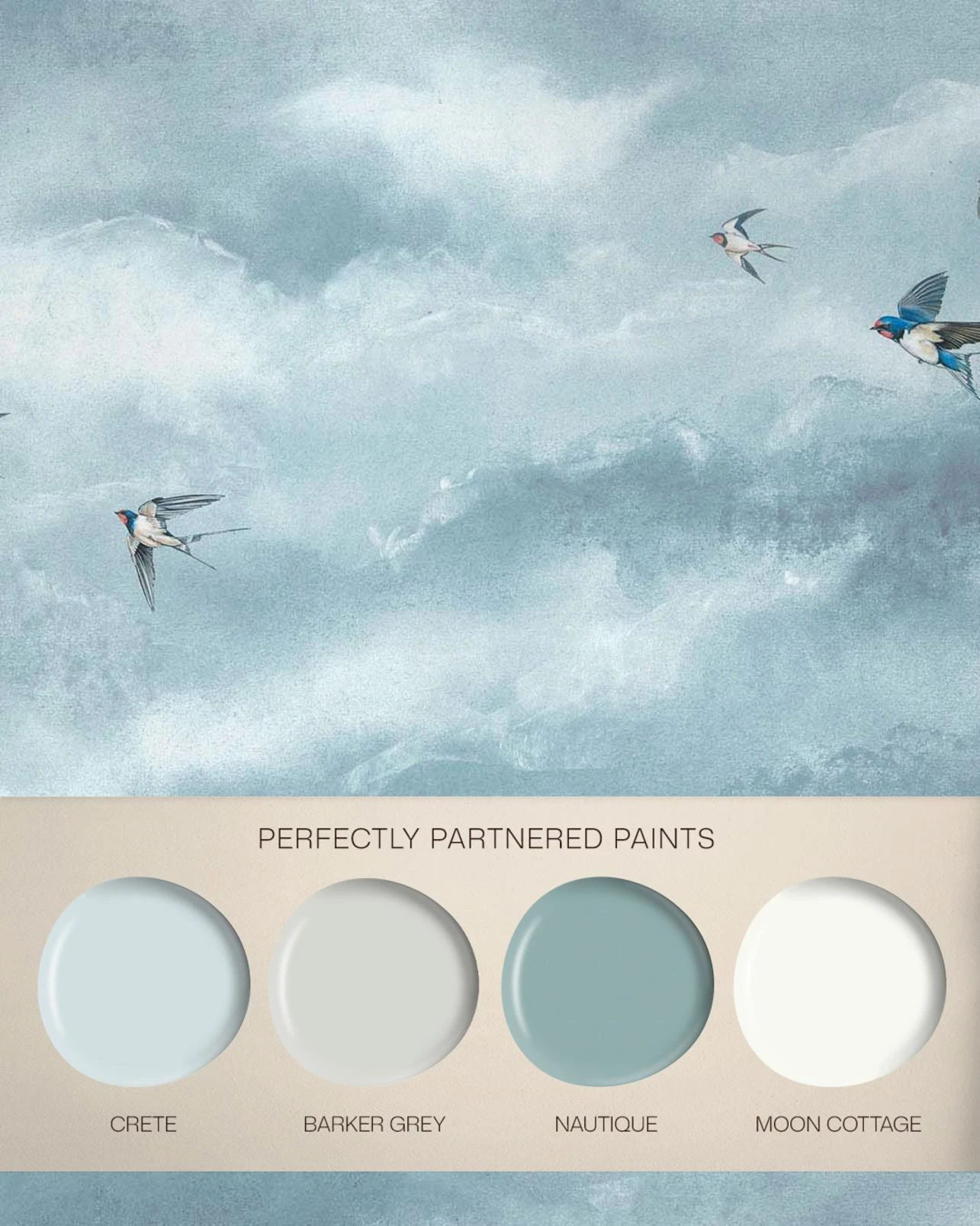 Flight of Swallows Daybreak Bespoke Mural - 117755_FLATLAY.jpg