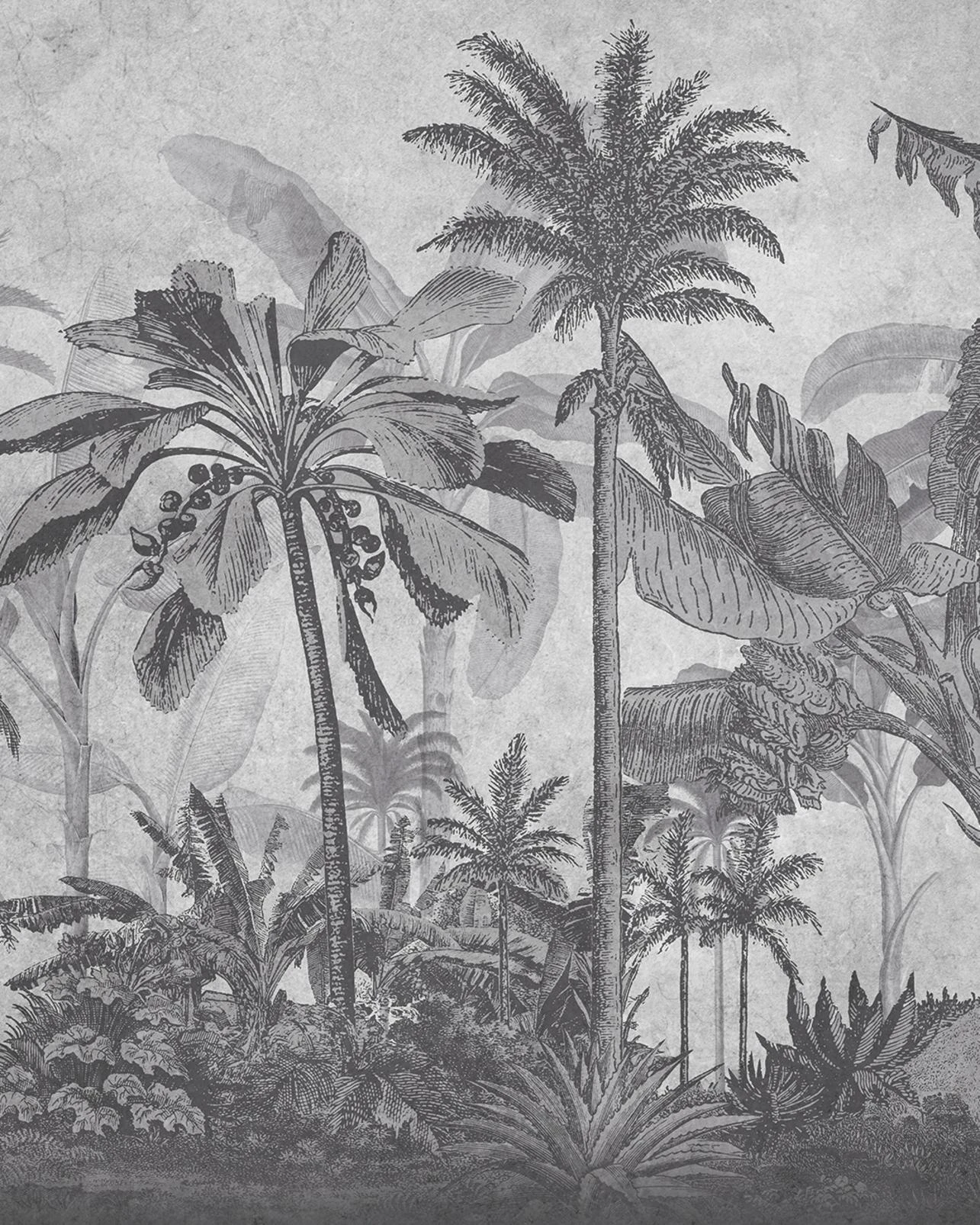 Vintage Jungle Grey Bespoke Mural - 117773_TILE_01.jpg
